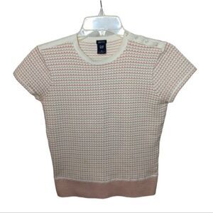Y2k Gap short sleeve scallop knit sweater